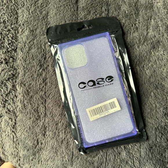 iPhone 12 Pro Max clear purple phone case - Picture 1 of 3